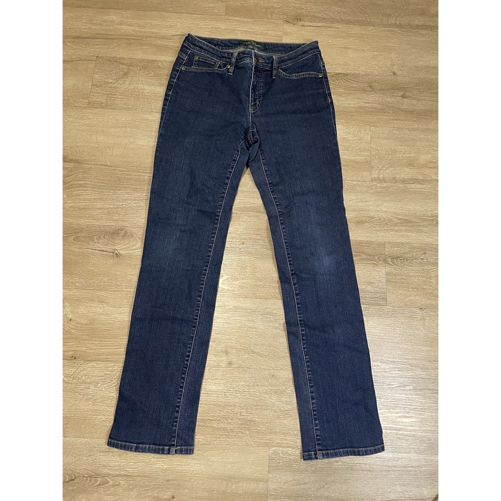 Lauren Ralph Lauren Classic Straight Jeans Womens 6 Blue Denim Cotton Mid Rise